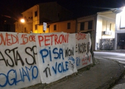 pisa contestazione tifosi