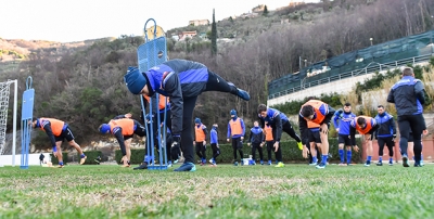 Samp, primo allenamento a Bogliasco